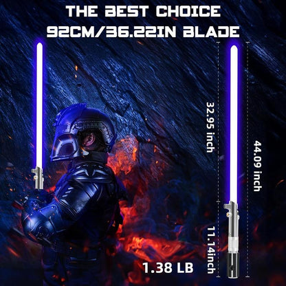Ani-Se Upgraded Pixel Lightsaber - 16 Movie Sound Fonts, RGB 12 Color, Smart Motion Control, Metal Hilt, Heavy Dueling Saber for Adults & Kids - Smooth Swing
