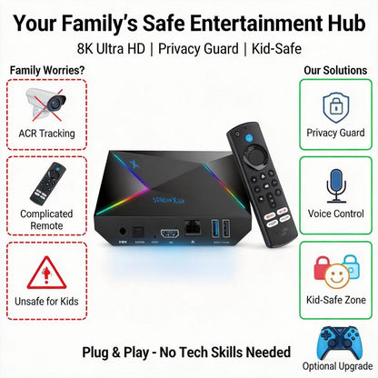Streamx BOX Compatible with TV/DVD, Support Learningfunction, Sensitive Buttons, Easy Setup for Family Homeentertainment