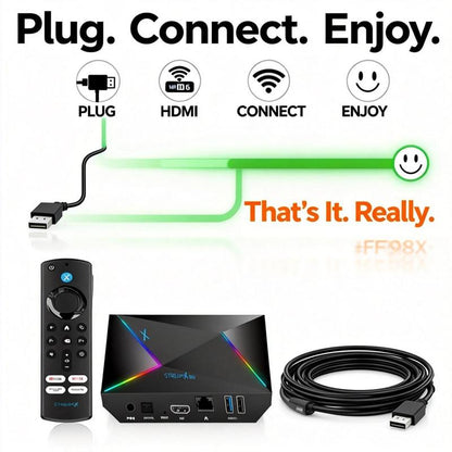 Streamx BOX Compatible with TV/DVD, Support Learningfunction, Sensitive Buttons, Easy Setup for Family Homeentertainment