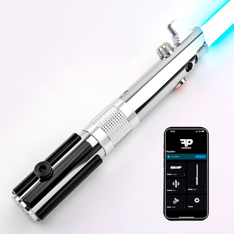 Ani-Se Upgraded Pixel Lightsaber - 16 Movie Sound Fonts, RGB 12 Color, Smart Motion Control, Metal Hilt, Heavy Dueling Saber for Adults & Kids - Smooth Swing