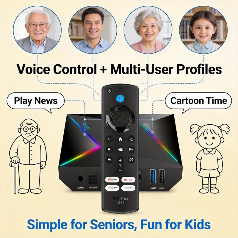 Streamx BOX Compatible with TV/DVD, Support Learningfunction, Sensitive Buttons, Easy Setup for Family Homeentertainment